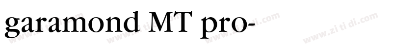 garamond MT pro字体转换 garamond MT pro字体转换